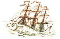 Cartoon Grafik Titel: Barkfisch  -  zum vergr&ouml;&szlig;ern auf die Grafik klicken