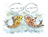 Cartoon Grafik Titel: Dialog -  zum vergr��ern auf die Grafik klicken