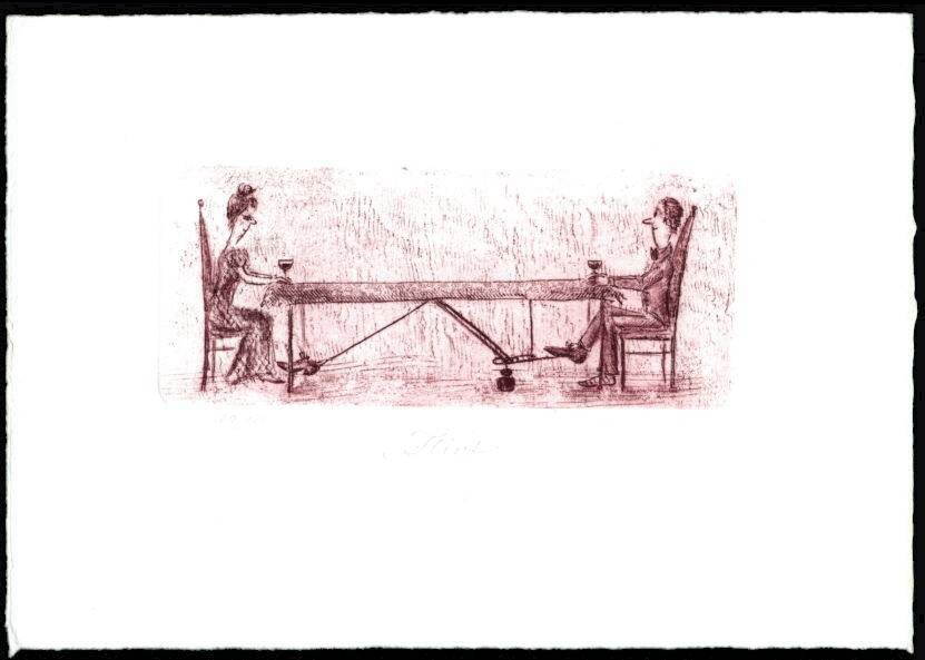 Cartoon  Vernis mou   Titel : Der Flirt  -  zur&uuml;ck zur &Uuml;bersicht hier klicken