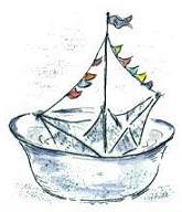 Cartoon Grafik Titel: ...immer eine Handbreit Wasser... -  zum vergr��ern auf die Grafik klicken