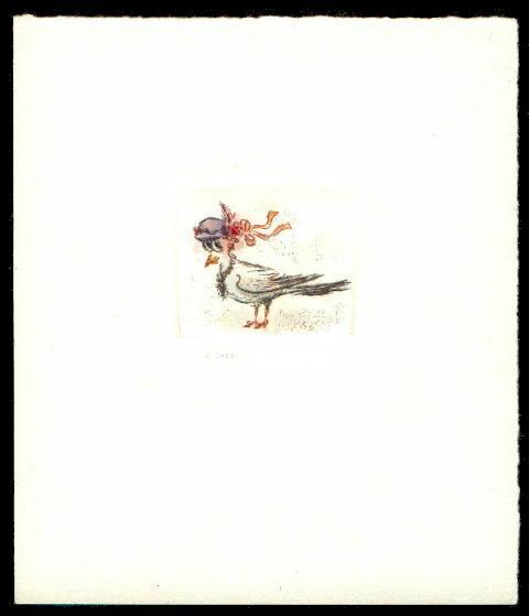 Druckgrafik   Kaltnadelradierung   Vogelhochzeit   Titel : Elster  -  zur&uuml;ck zur &Uuml;bersicht hier klicken