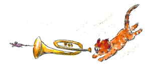 Cartoon Druckgrafik Kaltnadelradierung   Titel : Viel mehr Gl�ck - hier zum vergr��ern klicken