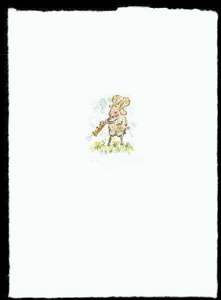 Kaltnadelradierung  Sternzeichen Widder  coloriert ca. 20 cm  x 14,5 cm  -  zur&uuml;ck zur &Uuml;bersicht hier klicken