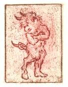 Cartoon Druckgrafik Vernis mou   Titel : Teufelchen - hier zum vergr��ern klicken