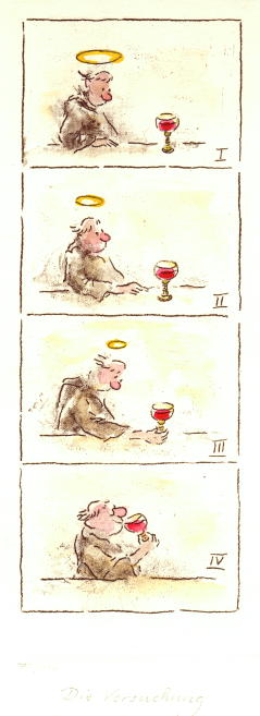 Cartoon    Vernis mou   Titel : Die Versuchung  -  zur&uuml;ck zur &Uuml;bersicht hier klicken